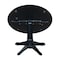 International Concepts Round 42 in Round Dual Drop Leaf Pedestal Table, 30.3 inH, Black, 42 W, 42 L, 30.3 in H, Wood K46-42DPT-27B - alternate 4